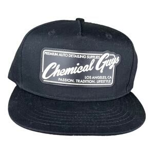 Chemical Guys Hat Cap Snapback Black Big Patch Los Angeles Auto Detailing